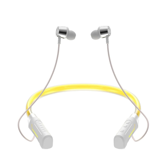 Auricular inalámbrico Bluetooth estéreo montado en el cuello con LED parpadeante JG4