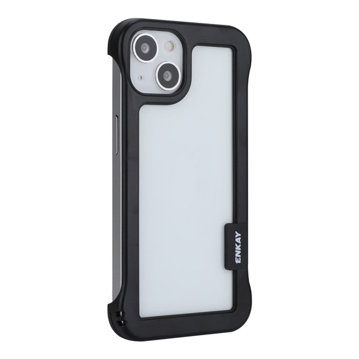 ENKAY Estuche de PC sin marco hueco a prueba de golpes para iPhone 13, For iPhone 13