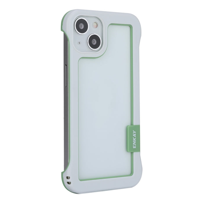 ENKAY Estuche de PC sin marco hueco a prueba de golpes para iPhone 13, For iPhone 13