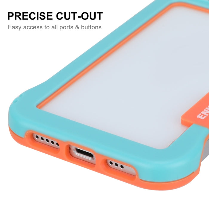 ENKAY Estuche de PC sin marco hueco a prueba de golpes para iPhone 13, For iPhone 13