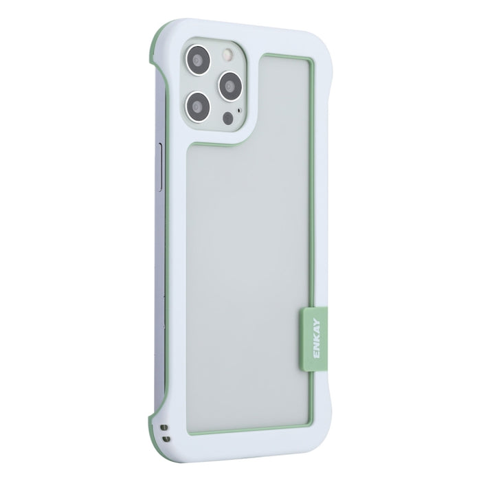 ENKAY Estuche de PC sin marco hueco a prueba de golpes para iPhone 12 Pro Max, For iPhone 12 Pro Max