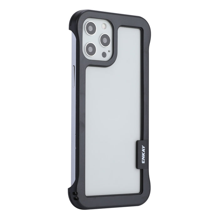 ENKAY Estuche de PC sin marco hueco a prueba de golpes para iPhone 12 Pro Max, For iPhone 12 Pro Max