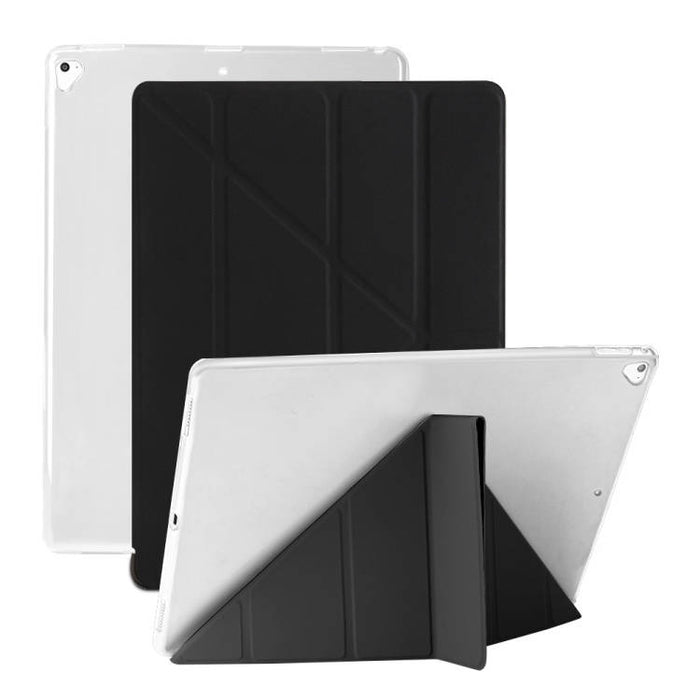Estuche para tableta inteligente de cuero con tapa posterior de TPU plegable múltiple para iPad Pro 12.9 pulgadas 2015/2017