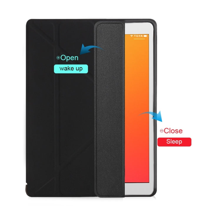 Estuche para tableta inteligente de cuero con tapa posterior de TPU plegable múltiple para iPad Pro 12.9 pulgadas 2015/2017