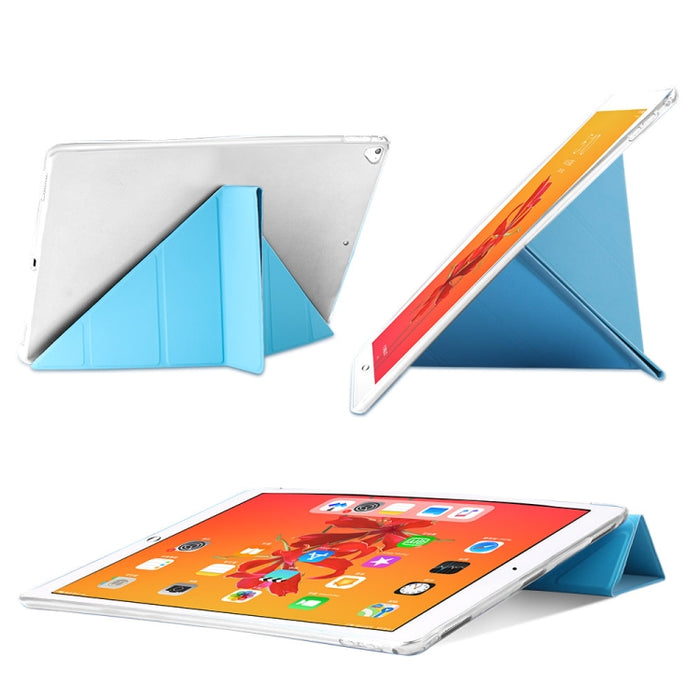 Estuche para tableta inteligente de cuero con tapa posterior de TPU plegable múltiple para iPad Pro 12.9 pulgadas 2015/2017