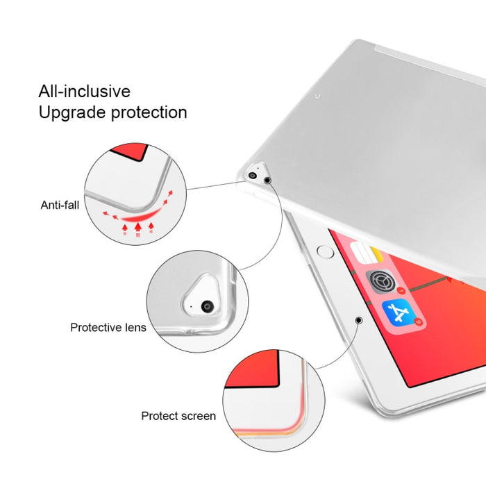 Estuche para tableta inteligente de cuero con tapa posterior de TPU plegable múltiple para iPad Pro 12.9 pulgadas 2015/2017