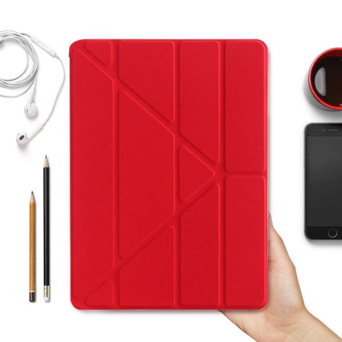 Estuche para tableta inteligente de cuero con tapa posterior de TPU plegable múltiple para iPad Pro 12.9 pulgadas 2015/2017