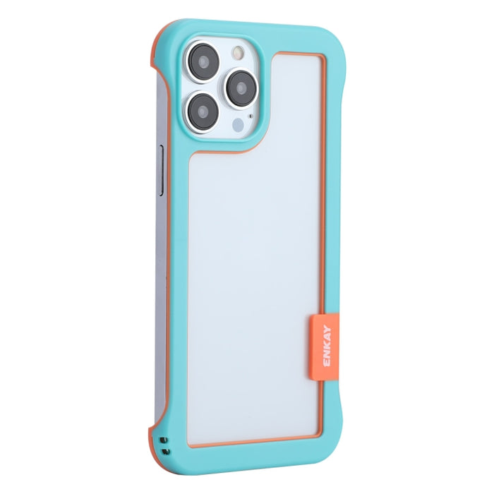 ENKAY Estuche de PC sin marco hueco a prueba de golpes para iPhone 13 Pro, For iPhone 13 Pro