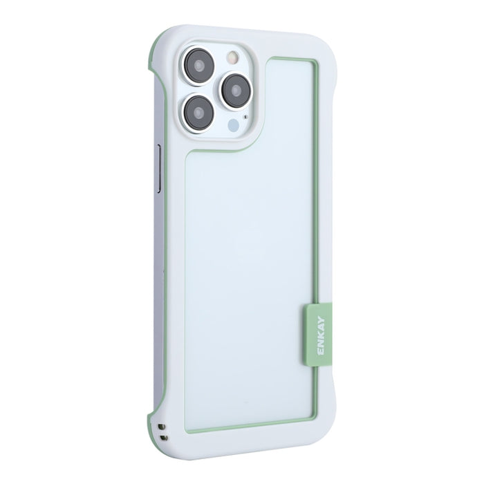 ENKAY Estuche de PC sin marco hueco a prueba de golpes para iPhone 13 Pro, For iPhone 13 Pro