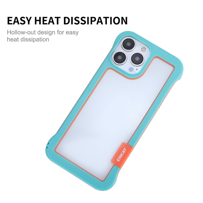 ENKAY Estuche para PC sin marco hueco a prueba de golpes para iPhone 13 Pro Max, For iPhone 13 Pro Max