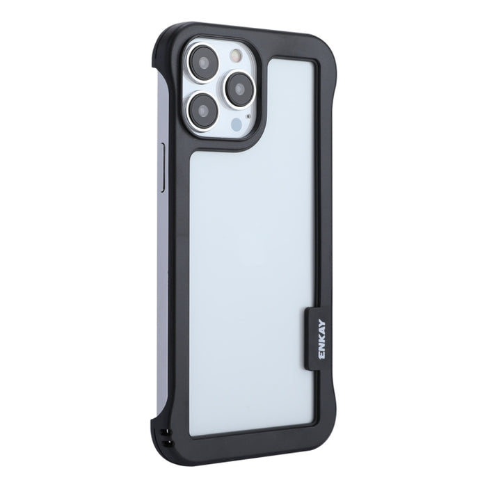 ENKAY Frameless Hollow PC Case + Glass Film para iPhone 13 Pro Max, For iPhone 13 Pro Max