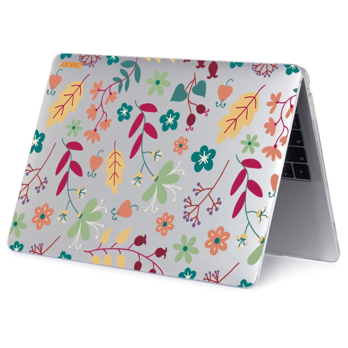 ENKAY Flower Series Patrón Laotop Funda protectora de cristal para MacBook Pro 15.4 pulgadas A1707 / A1990, For MacBook Pro 15.4 inch A1707 / A1990