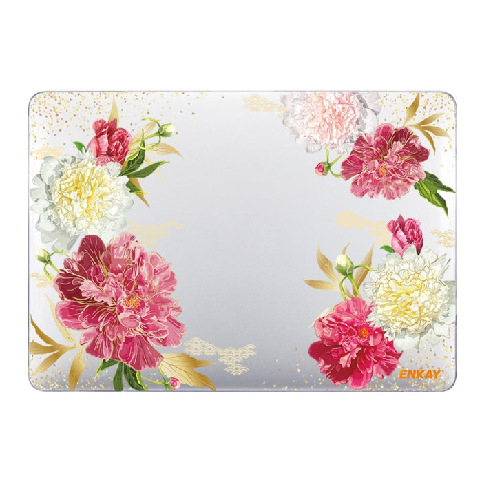 ENKAY Flower Series Patrón Laotop Funda protectora de cristal para MacBook Pro 15.4 pulgadas A1707 / A1990, For MacBook Pro 15.4 inch A1707 / A1990