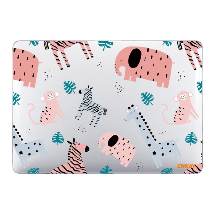 ENKAY Animal Series Patrón Laotop Funda protectora de cristal para MacBook Air 13.3 pulgadas A1932 / A2179 / A2337