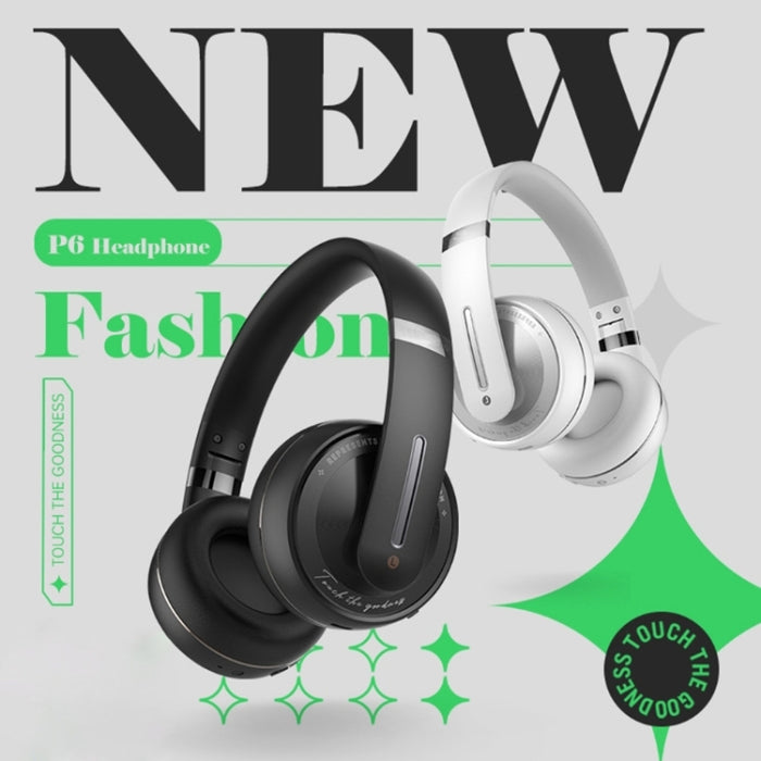 Auriculares estéreo inalámbricos Fingertime P6 Bluetooth 5.1 con micrófono, Negro, Blanco