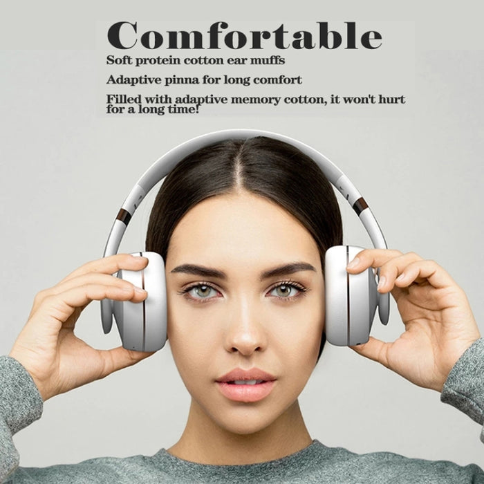 Auriculares estéreo inalámbricos Fingertime P6 Bluetooth 5.1 con micrófono, Negro, Blanco