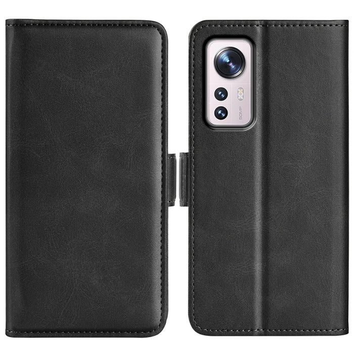 Para Xiaomi 12 Funda de cuero con tapa y hebilla magnética de doble cara, For Xiaomi 12