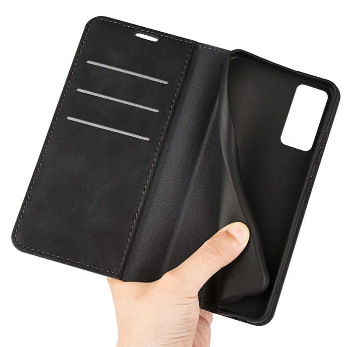 Para Xiaomi 12 Funda de teléfono de cuero con succión magnética de piel retro, For Xiaomi 12