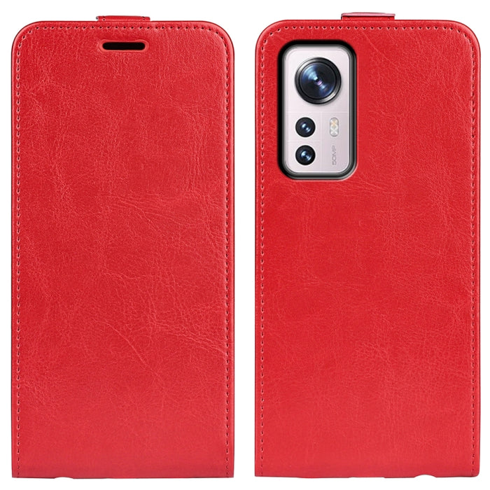 Para Xiaomi 12 Pro R64 Textura Vertical Funda de cuero con tapa para teléfono, For Xiaomi 12 Pro