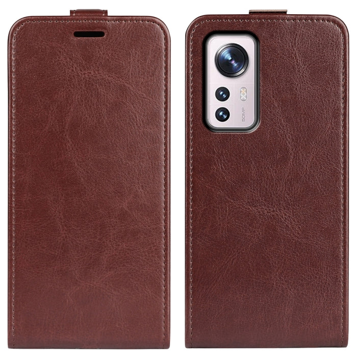 Para Xiaomi 12 Pro R64 Textura Vertical Funda de cuero con tapa para teléfono, For Xiaomi 12 Pro