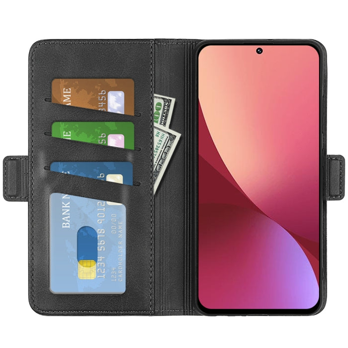 Para Xiaomi 12 Pro Funda de cuero con tapa y hebilla magnética de doble cara, For Xiaomi 12 Pro