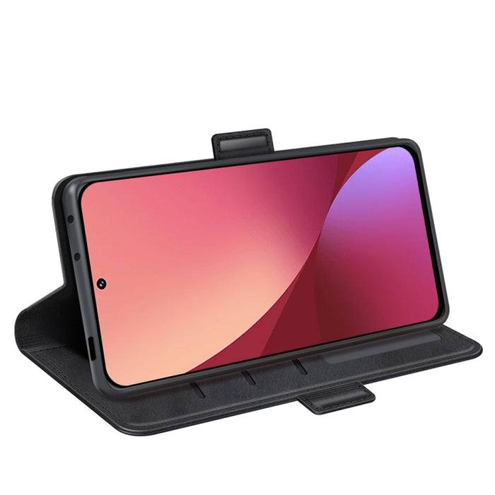 Para Xiaomi 12 Pro Funda de cuero con tapa y hebilla magnética de doble cara, For Xiaomi 12 Pro