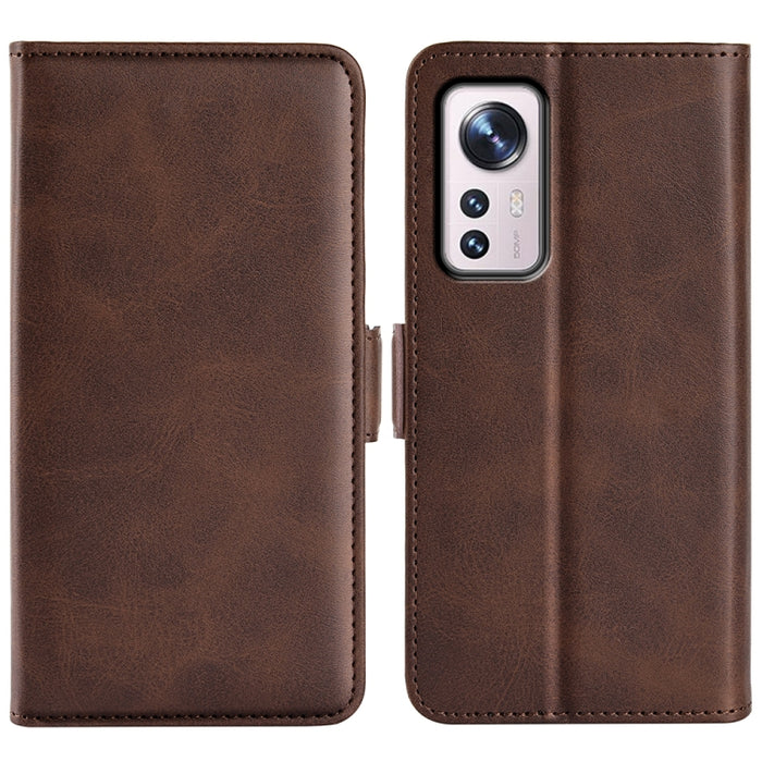 Para Xiaomi 12 Pro Funda de cuero con tapa y hebilla magnética de doble cara, For Xiaomi 12 Pro