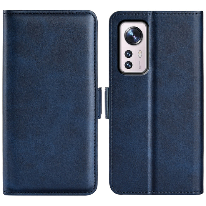 Para Xiaomi 12 Pro Funda de cuero con tapa y hebilla magnética de doble cara, For Xiaomi 12 Pro