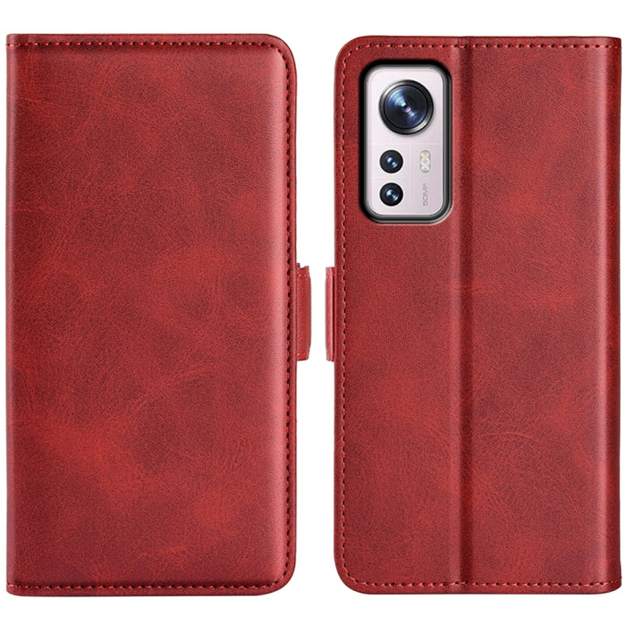 Para Xiaomi 12 Pro Funda de cuero con tapa y hebilla magnética de doble cara, For Xiaomi 12 Pro