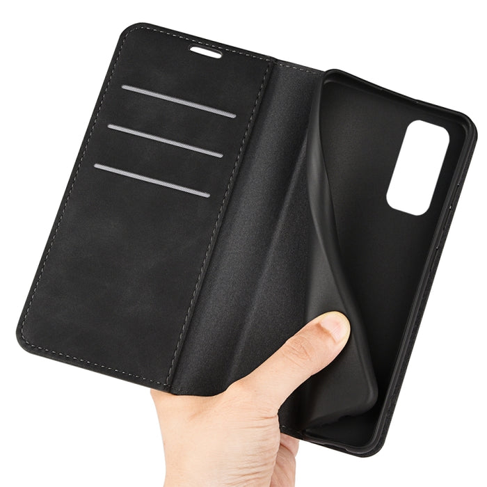 Para Xiaomi Redmi Note 11 4G / Note 11S Funda de teléfono de cuero con succión magnética de piel retro, For Xiaomi Redmi Note 11 4G