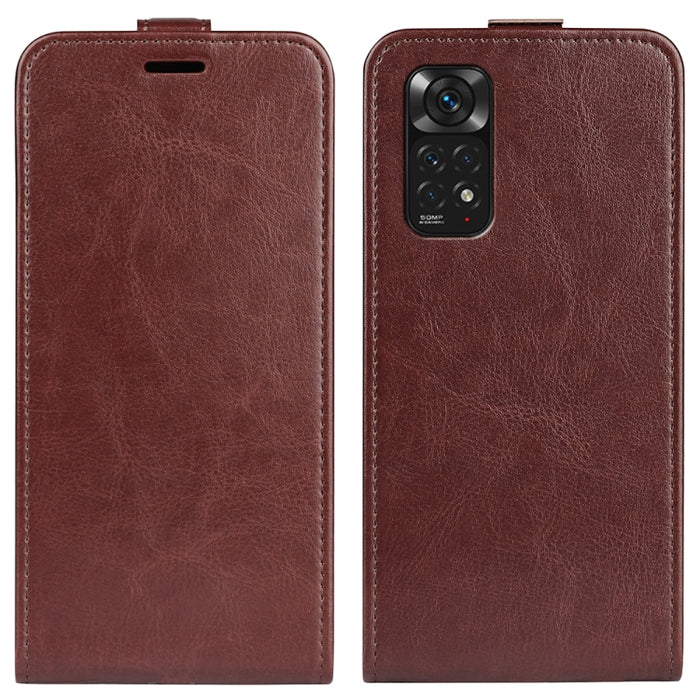 Para Xiaomi Redmi Note 11 4G / Note 11S R64 Textura Vertical Funda de cuero con tapa para teléfono, For Xiaomi Redmi Note 11 4G