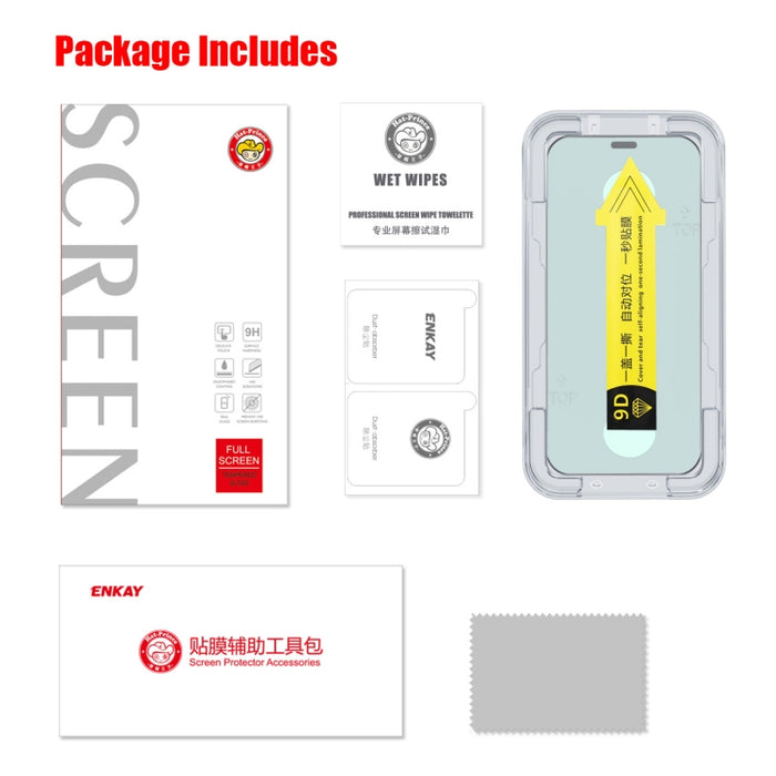 Película de vidrio templado para protección ocular ENKAY Quick Stick, For iPhone 11 Pro / XS / X, For iPhone 11 / XR, For iPhone 11 Pro Max / XS Max