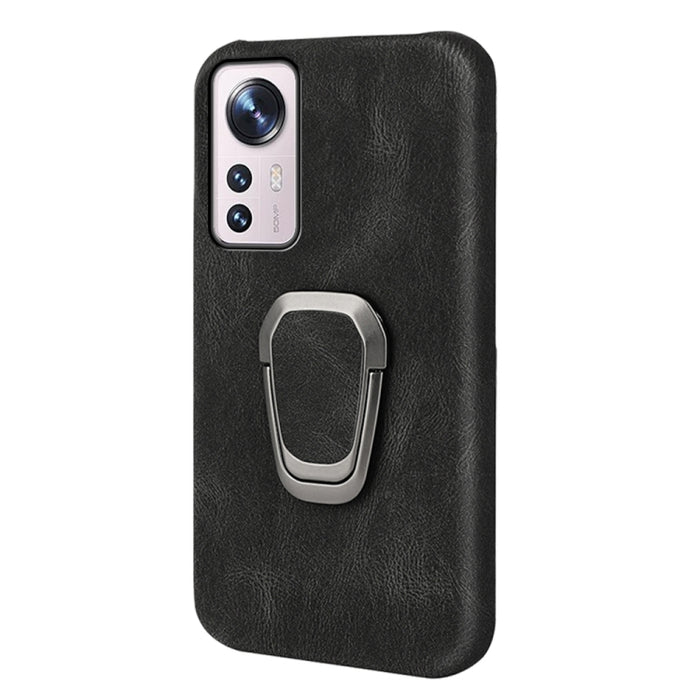 Funda de teléfono PU con soporte de anillo para Xiaomi 12 pro, For Xiaomi 12 Pro