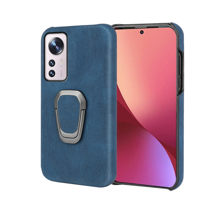 Funda de teléfono PU con soporte de anillo para Xiaomi 12 pro, For Xiaomi 12 Pro