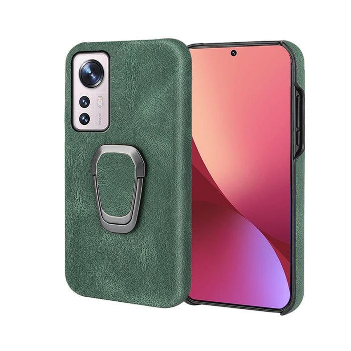 Funda de teléfono PU con soporte de anillo para Xiaomi 12 pro, For Xiaomi 12 Pro