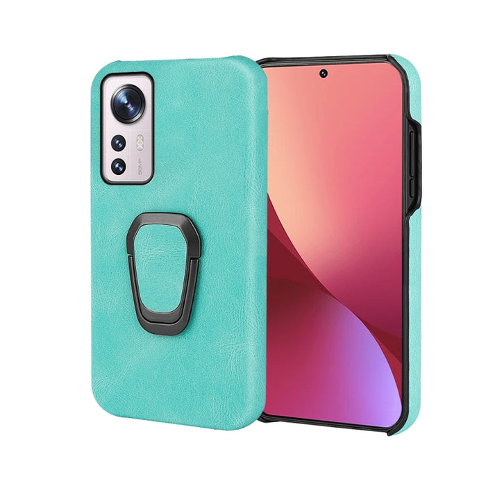 Funda de teléfono PU con soporte de anillo para Xiaomi 12 pro, For Xiaomi 12 Pro