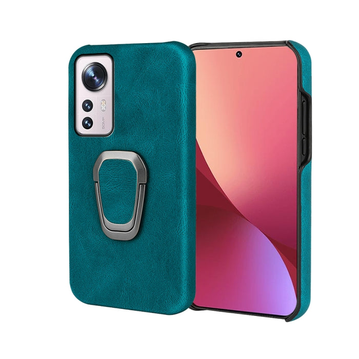 Funda de teléfono PU con soporte de anillo para Xiaomi 12 pro, For Xiaomi 12 Pro