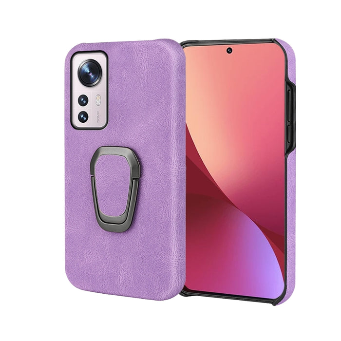 Funda de teléfono PU con soporte de anillo para Xiaomi 12 pro, For Xiaomi 12 Pro