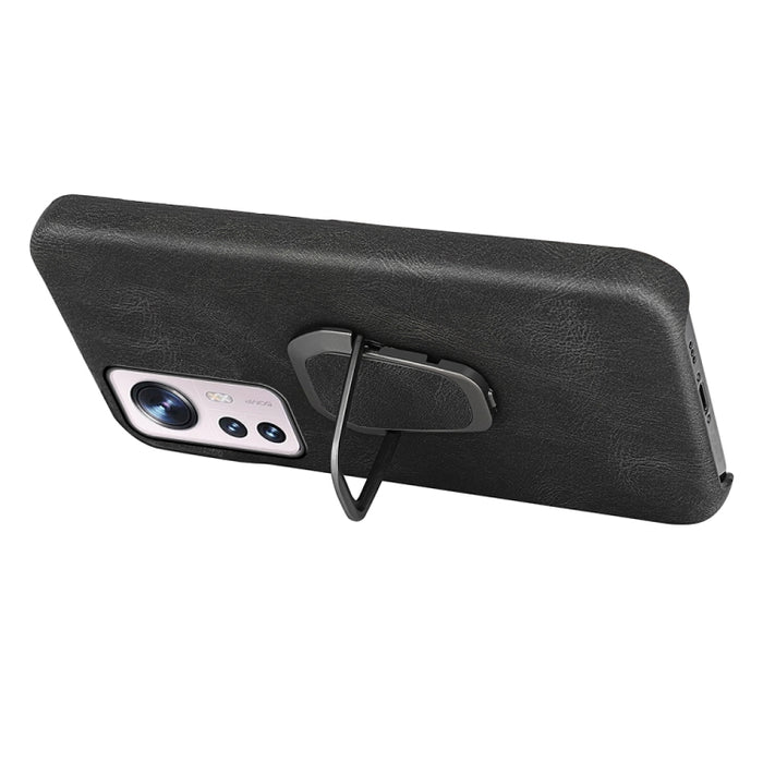 Funda de teléfono PU con soporte de anillo para Xiaomi 12 pro, For Xiaomi 12 Pro