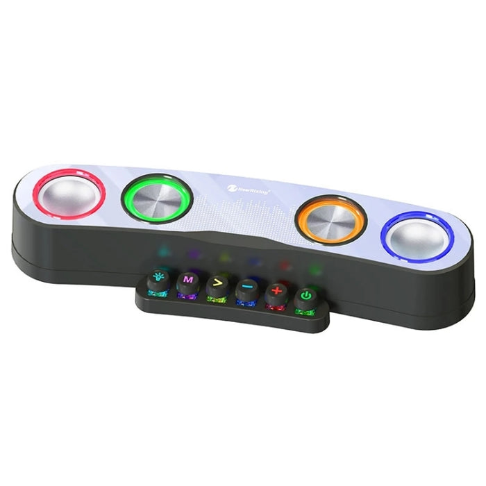 Newrixing NR555 Soporte colorido de escritorio LED para juegos Bluetooth Altavoz TF y FM