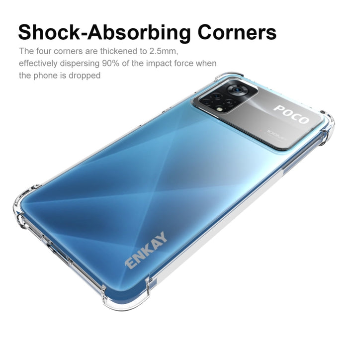 ENKAY Funda transparente de TPU a prueba de golpes, For Xiaomi Poco X4 Pro 5G, For Xiaomi Redmi 10C Global / Redmi 10 India, For Xiaomi Redmi K40S, For Xiaomi Redmi K50 Gaming, For Xiaomi Redmi K50 / K50 Pro, For Xiaomi Redmi Note 11 Pro 5G China      ...