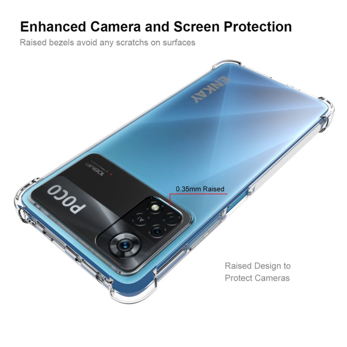 ENKAY Funda transparente de TPU a prueba de golpes, For Xiaomi Poco X4 Pro 5G, For Xiaomi Redmi 10C Global / Redmi 10 India, For Xiaomi Redmi K40S, For Xiaomi Redmi K50 Gaming, For Xiaomi Redmi K50 / K50 Pro, For Xiaomi Redmi Note 11 Pro 5G China      ...