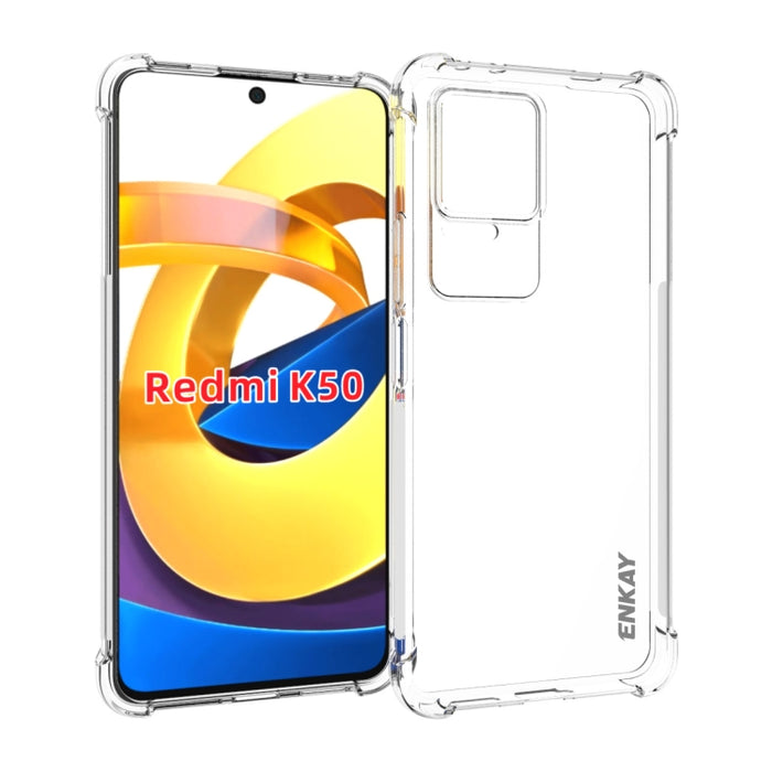 ENKAY Funda transparente de TPU a prueba de golpes, For Xiaomi Poco X4 Pro 5G, For Xiaomi Redmi 10C Global / Redmi 10 India, For Xiaomi Redmi K40S, For Xiaomi Redmi K50 Gaming, For Xiaomi Redmi K50 / K50 Pro, For Xiaomi Redmi Note 11 Pro 5G China      ...