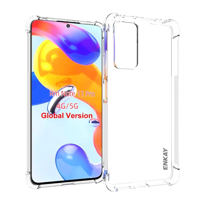 ENKAY Funda transparente de TPU a prueba de golpes, For Xiaomi Poco X4 Pro 5G, For Xiaomi Redmi 10C Global / Redmi 10 India, For Xiaomi Redmi K40S, For Xiaomi Redmi K50 Gaming, For Xiaomi Redmi K50 / K50 Pro, For Xiaomi Redmi Note 11 Pro 5G China      ...