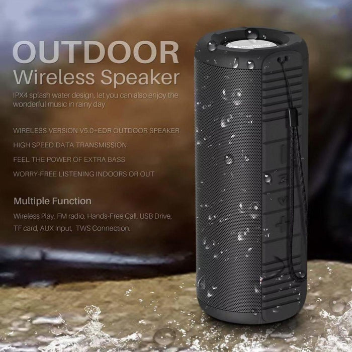 NewRixing NR9019 TWS Altavoz Bluetooth Estéreo Portátil Compatible con Tarjeta TF / FM