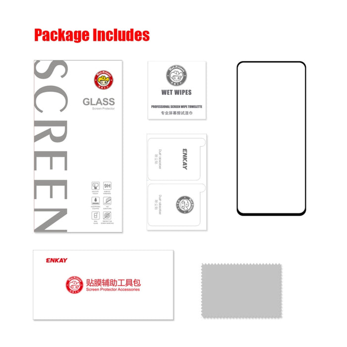 Para Xiaomi Redmi Note 11E ENKAY Pegamento completo 0.26mm 9H 2.5D Vidrio templado Película completa, For Xiaomi Redmi Note 11E(1 PC), For Xiaomi Redmi Note 11E(2 PCS), For Xiaomi Redmi Note 11E(5 PCS), For Xiaomi Redmi Note 11E(10 PCS)