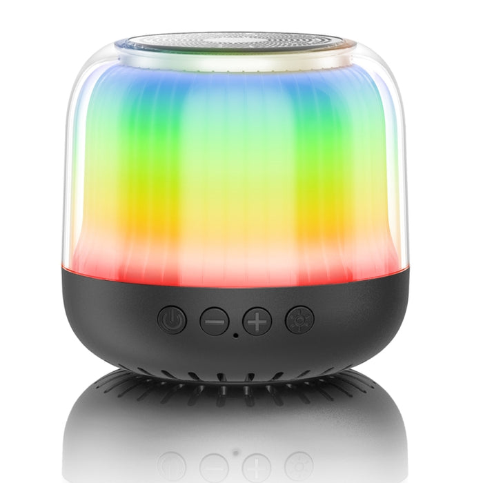JY12 Altavoz Bluetooth inalámbrico con luz LED RGB de pantalla completa