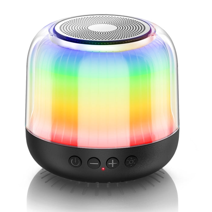 JY12 Altavoz Bluetooth inalámbrico con luz LED RGB de pantalla completa
