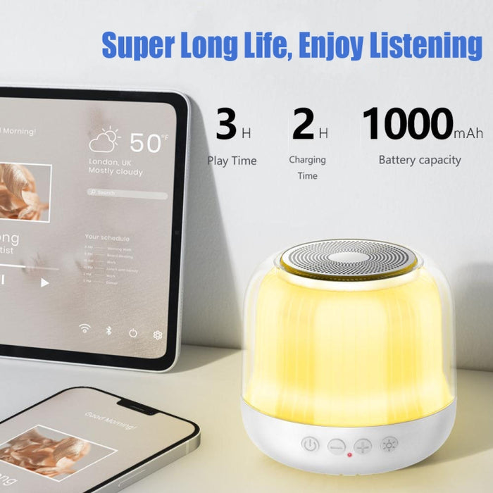 JY12 Altavoz Bluetooth inalámbrico con luz LED RGB de pantalla completa
