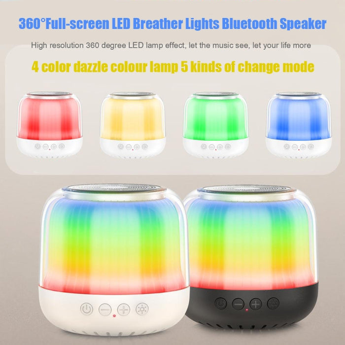 JY12 Altavoz Bluetooth inalámbrico con luz LED RGB de pantalla completa